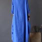 Lila - Koningsblauwe Boho Maxi-Jurk