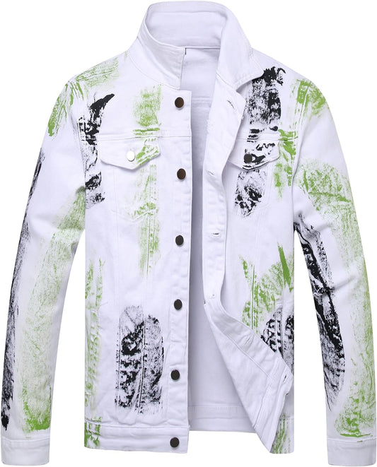 Stoere Slim-Fit Heren Spijkerjas met Scheuren