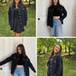 Chique Dames Spijkerjack - Ripped & Stretchy, Oversized met Zakken