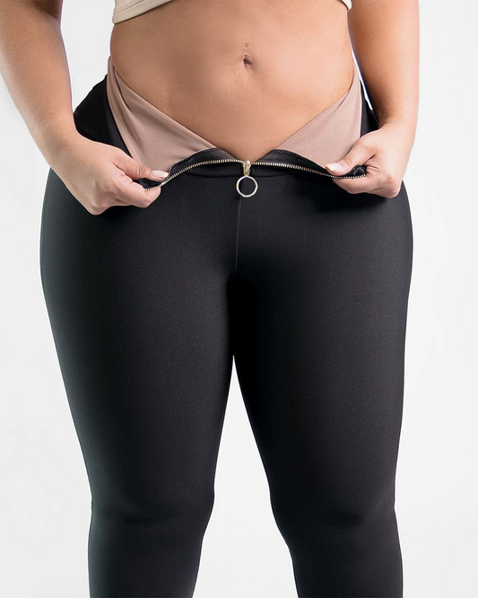 Zara - Zwarte Afslankende Liftbroek met Rits
