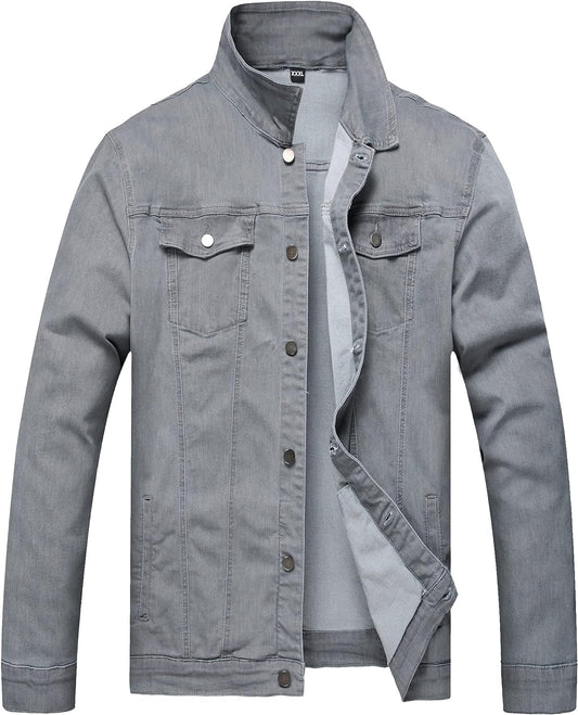 Stoere Slim-Fit Heren Spijkerjas met Scheuren