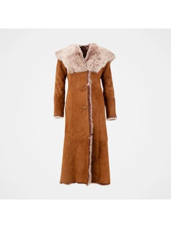 Luxe Toskana Capuchon Schapenvacht Jas: Elegantie Ontmoet Comfort