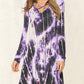 Blauwe Tie-dye Sexy Jurk - Eva