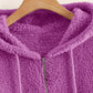 Chique Gezellige Ritssluiting: Dames Pluche Zak Hoodie