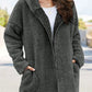 Gezellige Elegantie: Pluche Fleece Hooded Teddyjas voor Vrouwen - Perfect voor Herfst & Wintercomfort