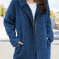 Gezellige Elegantie: Pluche Fleece Hooded Teddyjas voor Vrouwen - Perfect voor Herfst & Wintercomfort