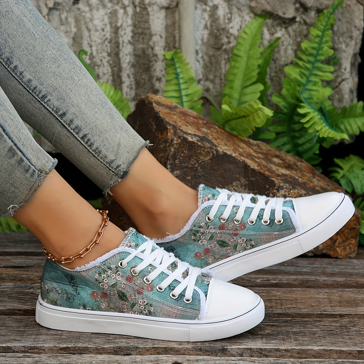Dinah - Canvas Sneakers Bloemen