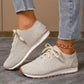 Suze - Vrouwen Beige Sneakers