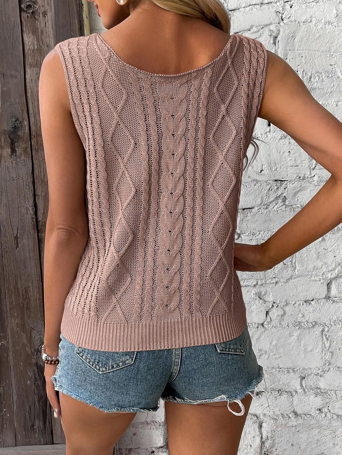 Faya - Mouwloze Gebreide Sweater