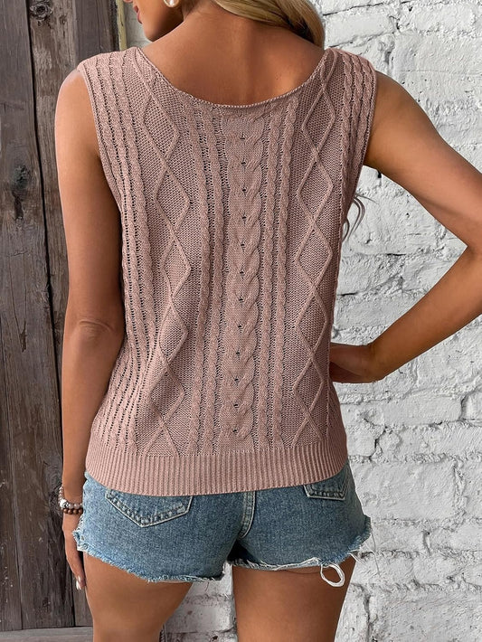 Faya - Mouwloze Gebreide Sweater