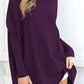 Warme Plus-Size Top met Lange Mouwen in Effen Kleur