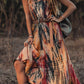 Blauw Tie Dye Split Jurk - Julia