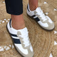 Larsa Wit/Marine Sneakers: Stijlvol Comfort