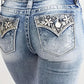 Lichtblauwe Strakke Jeans met Omgeslagen Zoom - Emma