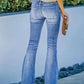 Zoey - Lichtblauwe Denim Broek met Hoge Taille voor een Verleidelijke Look