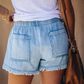 Risa - Zwarte Denim Shorts Dames