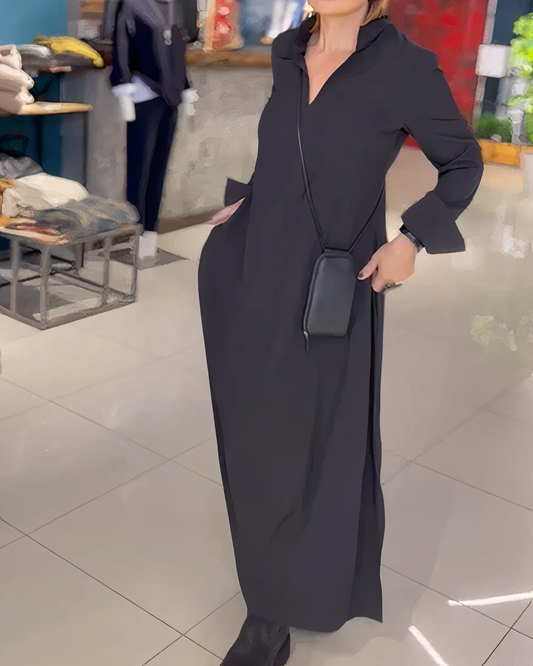 Ivanka - Lange Mouwen Maxi-jurk