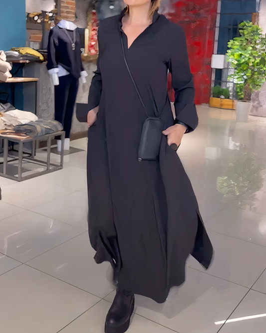 Ivanka - Lange Mouwen Maxi-jurk