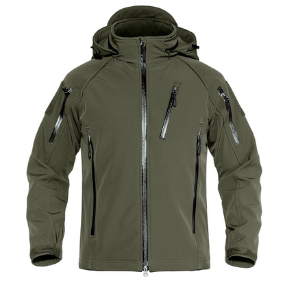 Commando-Elite: All-Weather Tactische Jas met Afneembare Capuchon – Ultieme Mix van Duurzaamheid & Comfort