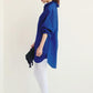 Hemelsblauw Oversized Linnen Shirt - Mila