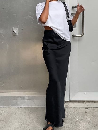 Jorienke - Satijnen Maxi Rok