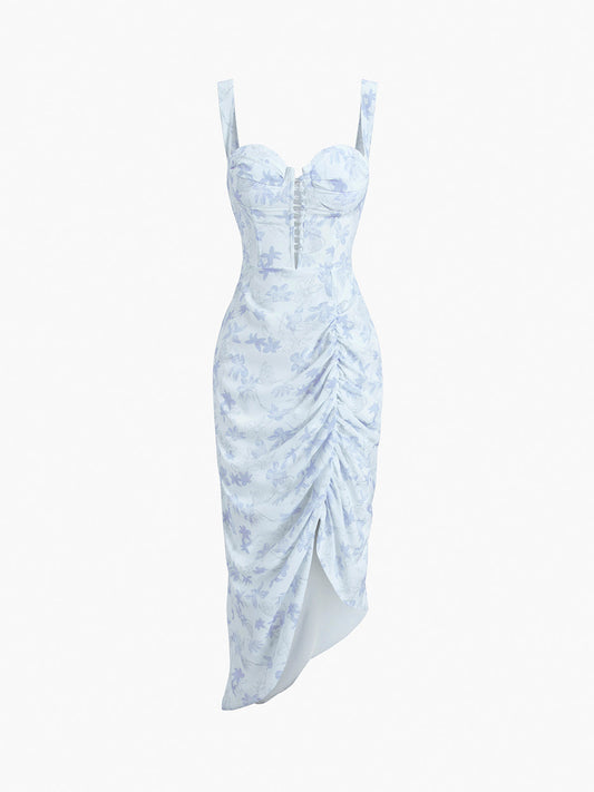 Bente - Midi-jurk Met Ruches