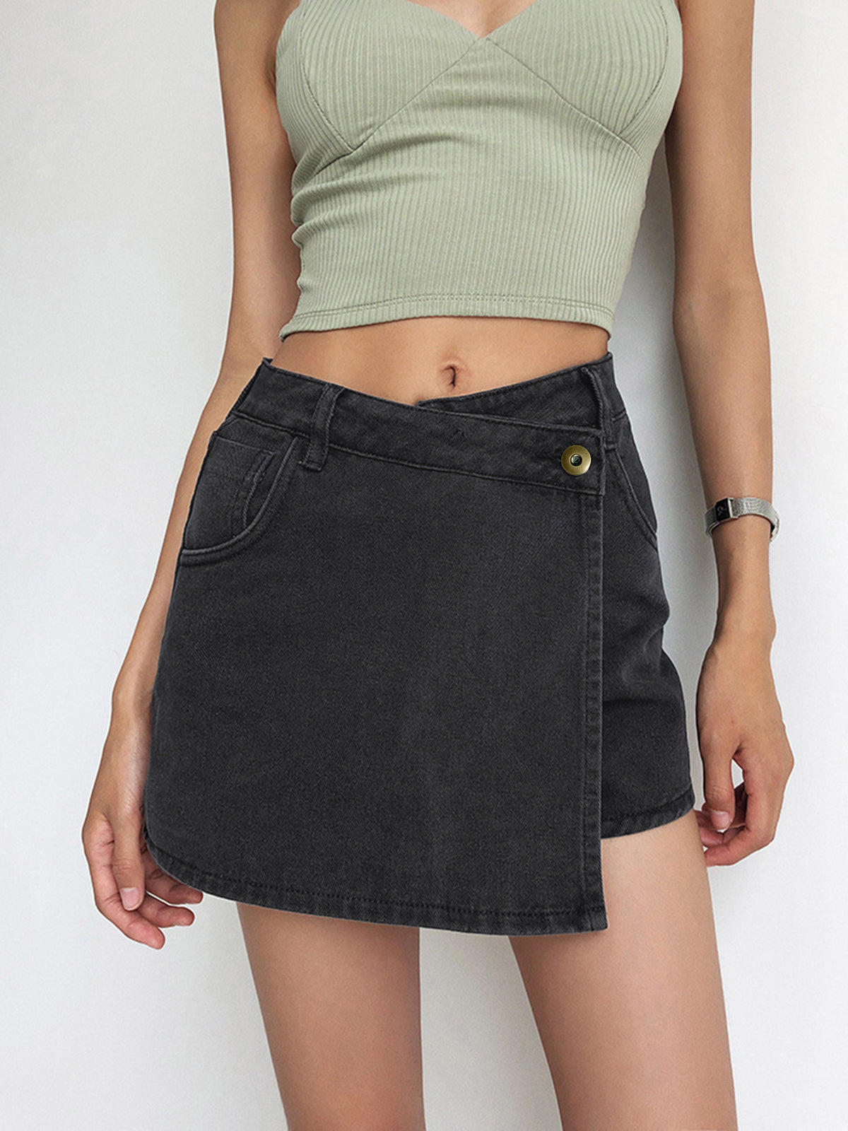 Catoo - Asymmetrische Casual Spijkerrok
