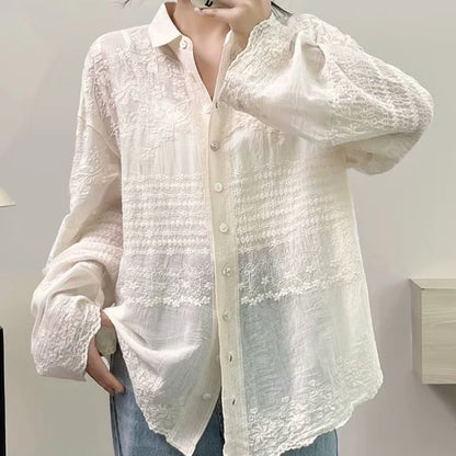Beige Geborduurde Tuniek - Florie