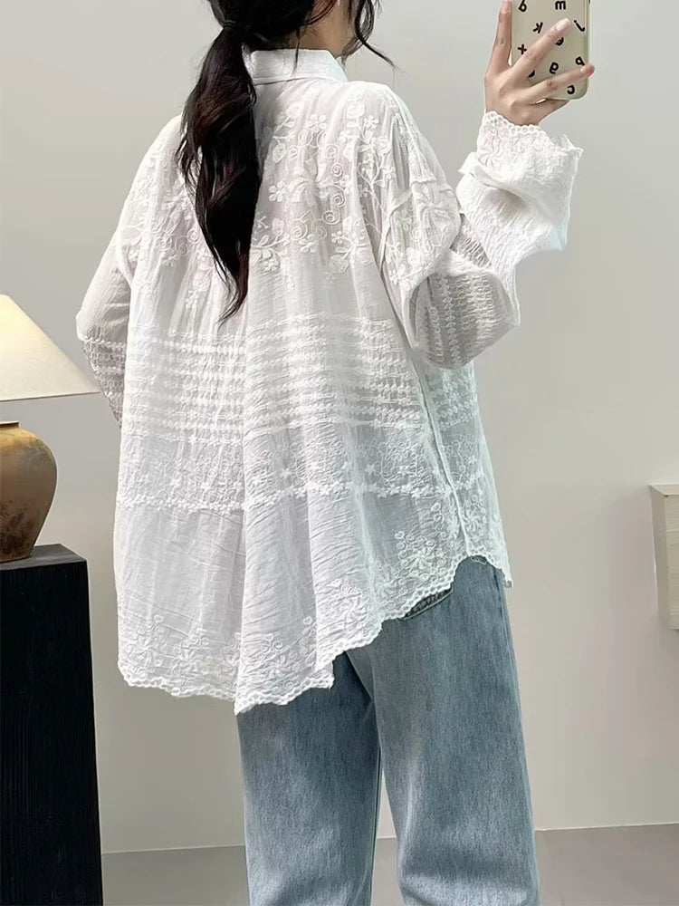 Beige Geborduurde Tuniek - Florie