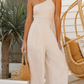 Eclipse - Beige Adembenemende Jumpsuit