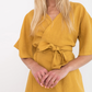 Ava - Gele Linnen Modejurk