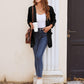 Stijlvolle Dames Wafelgebreide Cardigan met Zakken - Licht & Comfortabel