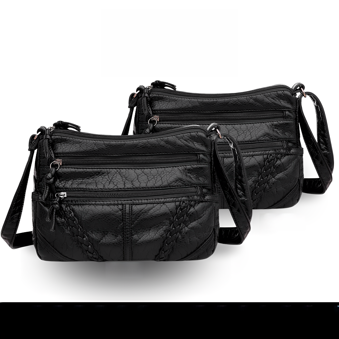 Luxe Vintage Lederen Tas - Elegant Getextureerd, Modieus en Ruim