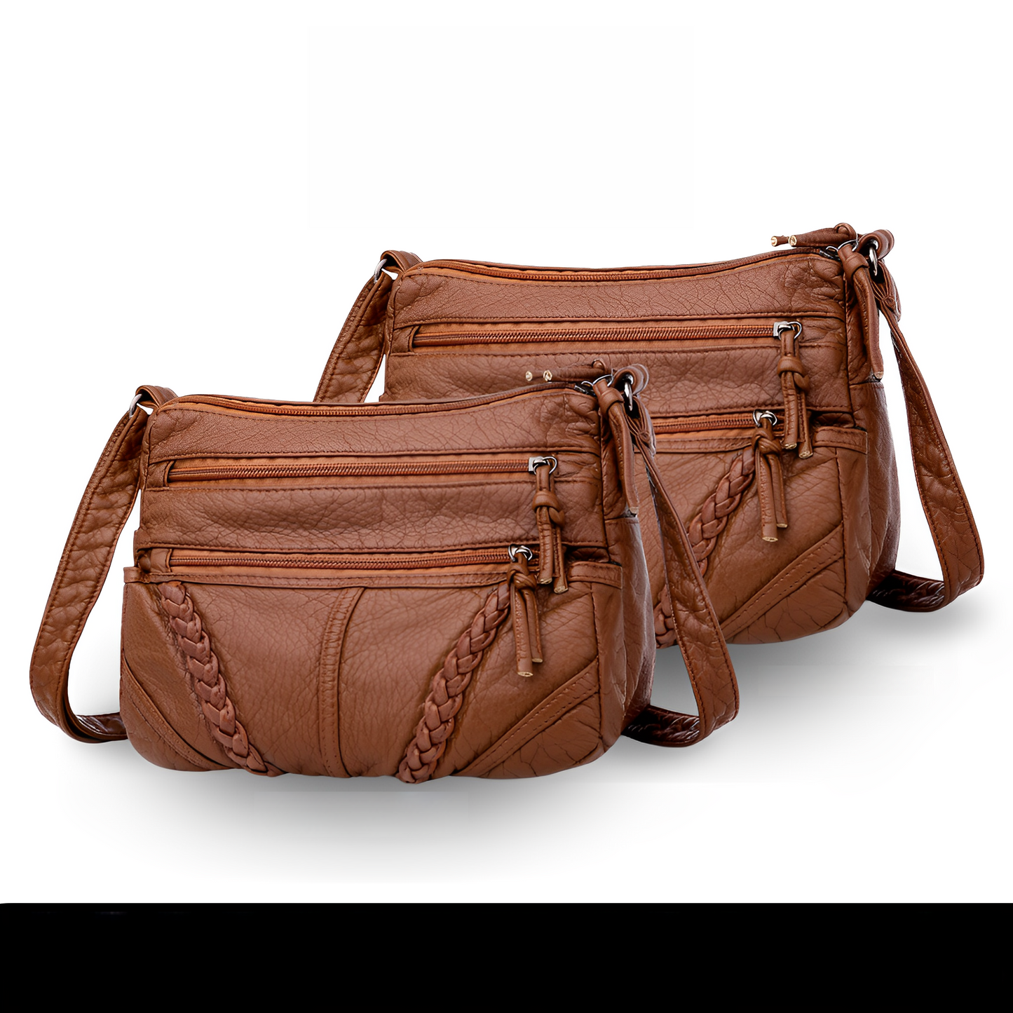 Luxe Vintage Lederen Tas - Elegant Getextureerd, Modieus en Ruim