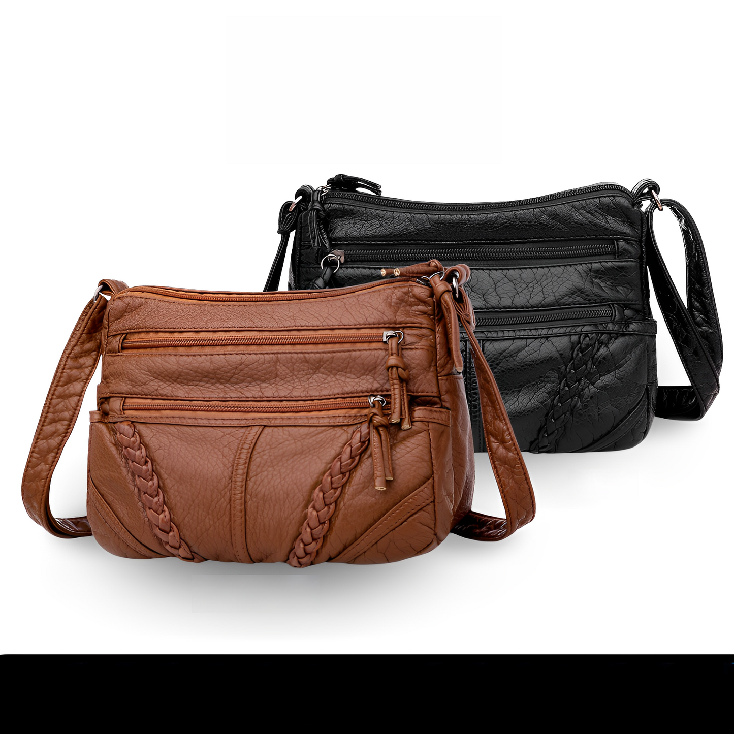Luxe Vintage Lederen Tas - Elegant Getextureerd, Modieus en Ruim