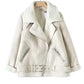 Luxe Comfort: Elite Kraag Sherpa Gevoerde Shearling Jas
