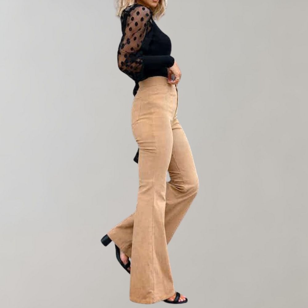 Zoe - Uitlopende Corduroy Broek