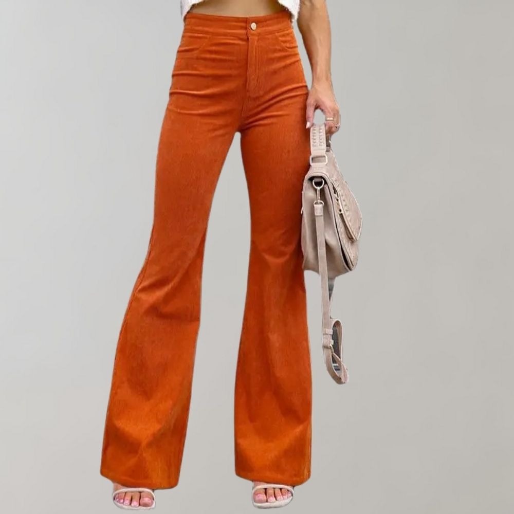 Zoe - Uitlopende Corduroy Broek