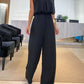 Blauwe Jumpsuit met Elastische Taille - Esmee
