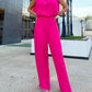 Blauwe Jumpsuit met Elastische Taille - Esmee