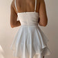 Blauwe Mini Slipjurk Romper - Lila