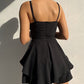 Blauwe Mini Slipjurk Romper - Lila