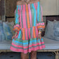 Roze Flare Mouw Jurk - Lisa