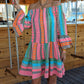 Roze Flare Mouw Jurk - Lisa