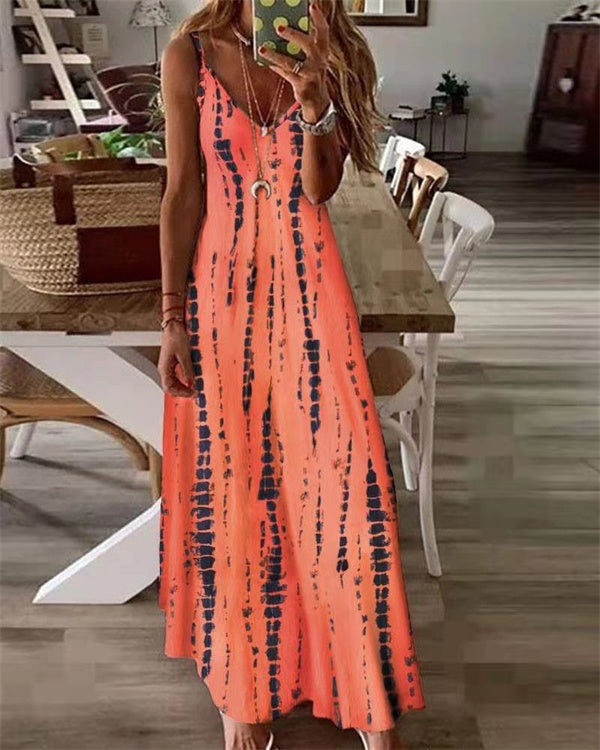 Witte Tie-Dye Maxi Jurk - Liv