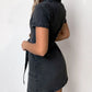 Lichtblauwe Denim Riemjurk - Nova