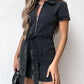 Lichtblauwe Denim Riemjurk - Nova