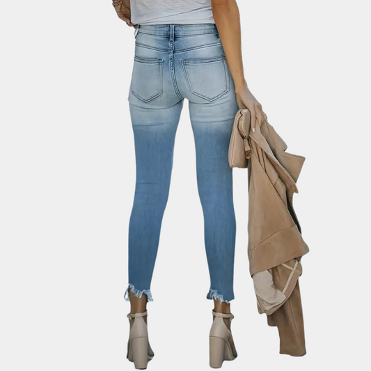 Ylva - Gewassen Gescheurde Jeans