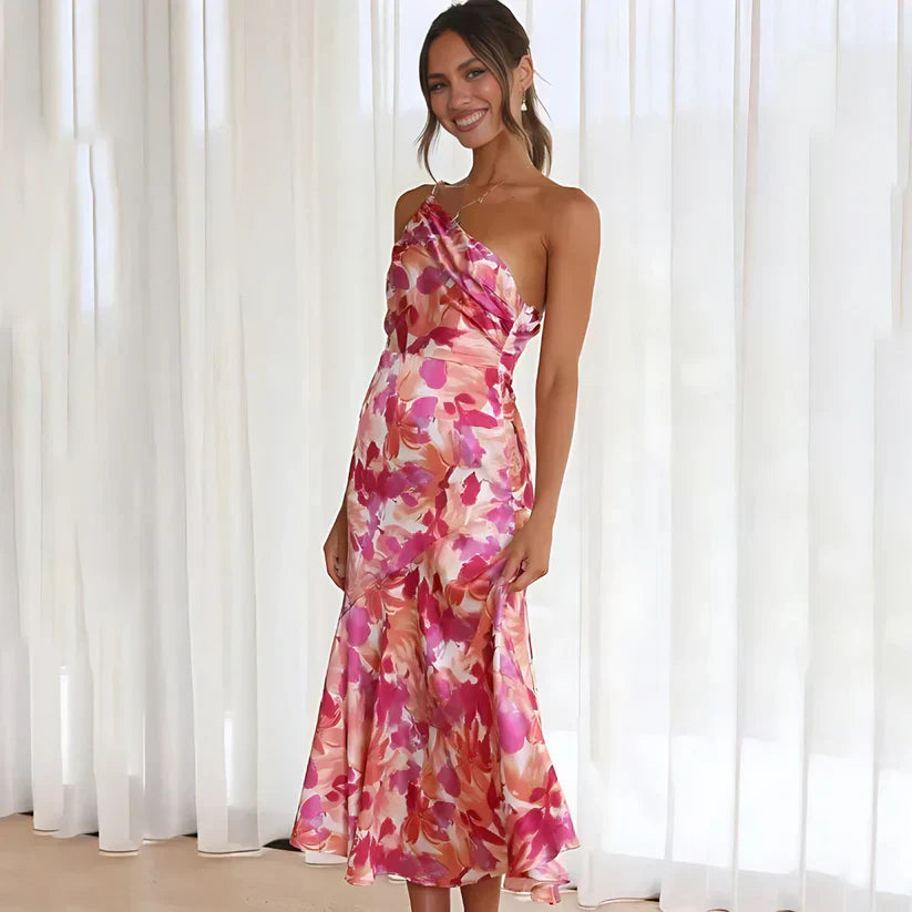 Yvetta - Gebloemde Off-shoulder Jurk