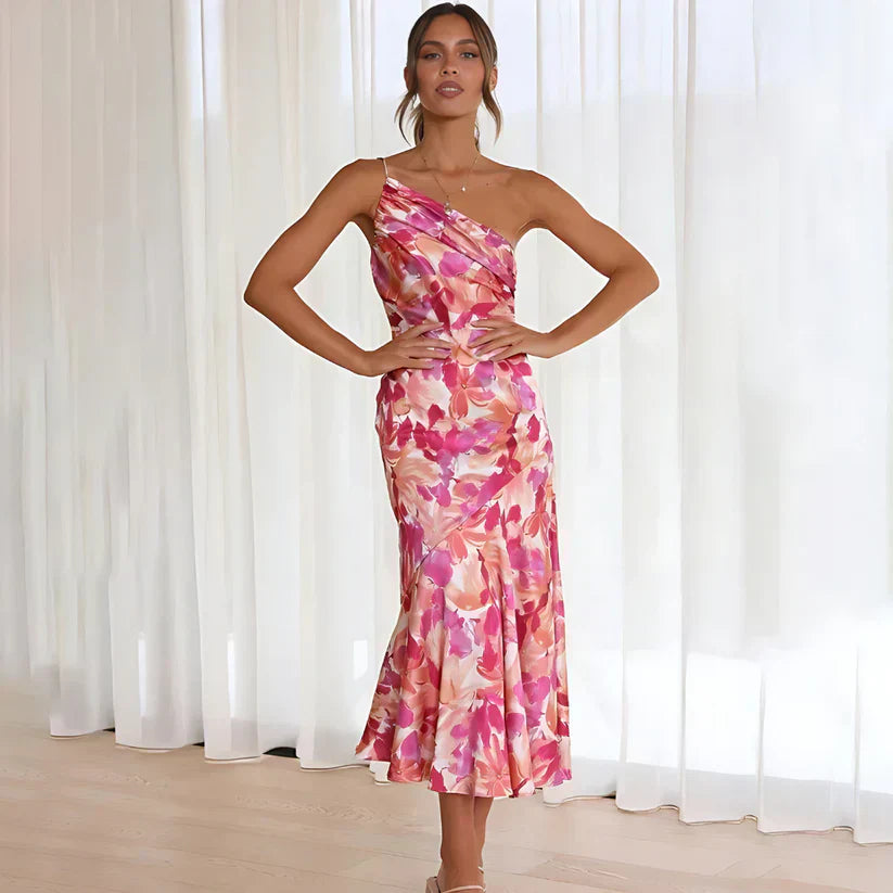 Yvetta - Gebloemde Off-shoulder Jurk